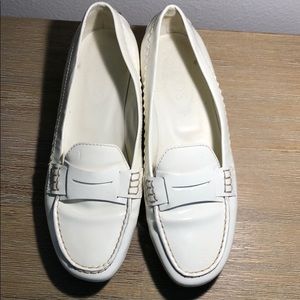 Tod’s White Driving Loafers fits like size 38